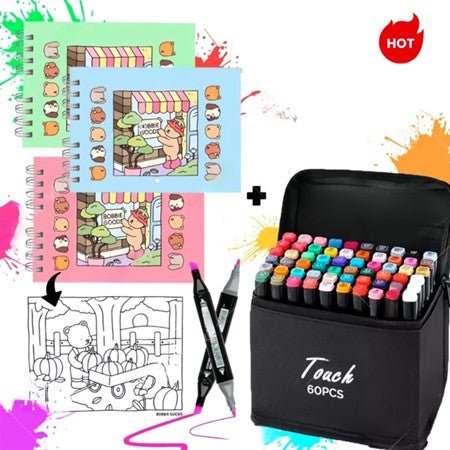Kit Livro Bobbie Goods Capa Dura + 60 Canetas Touch - Camcol